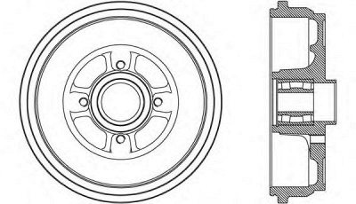 OPEN PARTS bad908731 -  Тормозной барабан